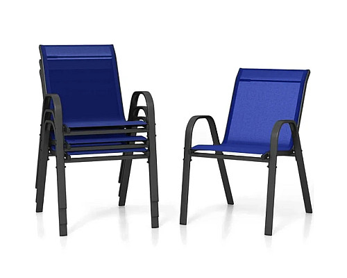 Крісло садове Costway Patio 2 шт, синє Крісло садове Costway Patio 2 шт, синє