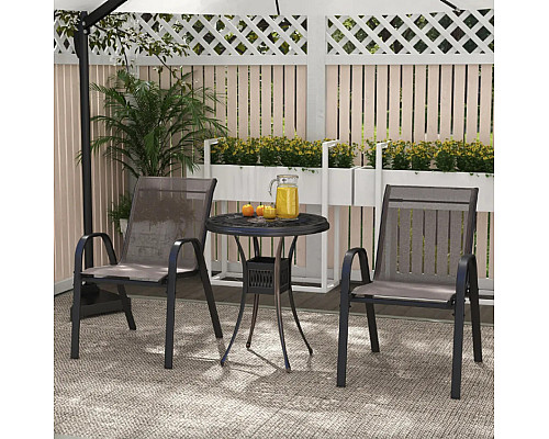 Крісло садове Costway Patio 2 шт, сіре Крісло садове Costway Patio 2 шт, сіре
