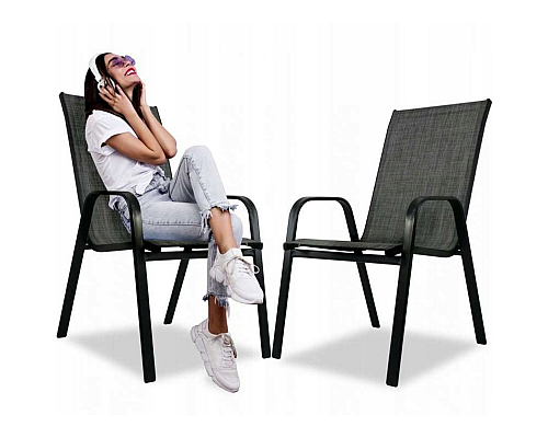 Комплект садових стільців Chomik GARDEN LINE CORTINA сірий