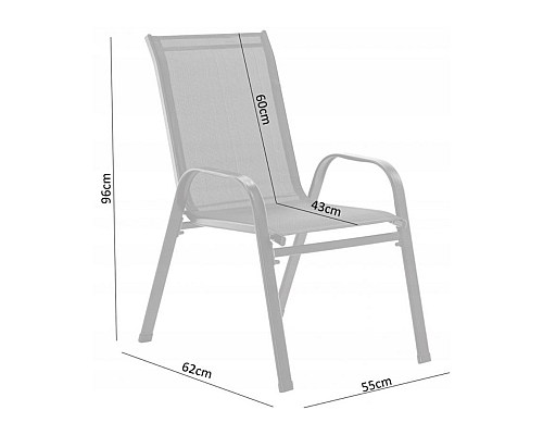 Комплект садових стільців Chomik GARDEN LINE CORTINA чорний
