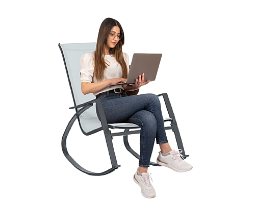 Крісло-гойдалка Chomik KIVI сірий