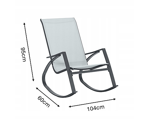 Крісло-гойдалка Chomik KIVI сірий