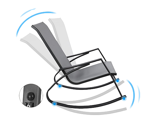 Крісло-гойдалка Chomik KIVI сірий