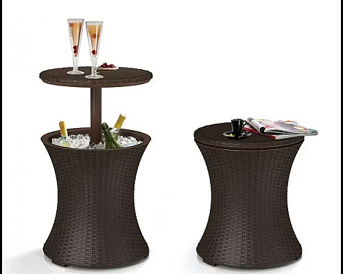 Стіл-холодильник Keter Cool Bar Rattan, коричневий
