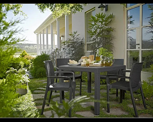 Стіл садовий Keter Melody Quartet 95 x 95 см, коричневий