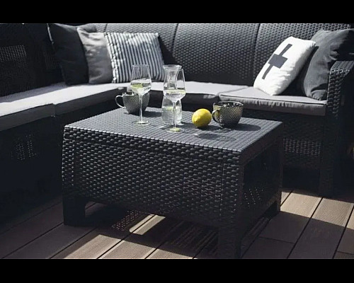 Стіл садовий Keter Corfu II 77 x 57 см, графіт