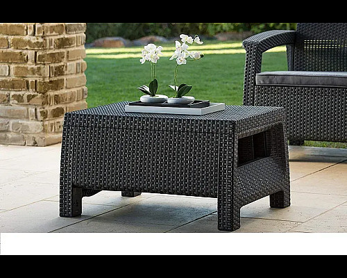 Стіл садовий Keter Corfu II 77 x 57 см, графіт
