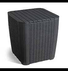 Стіл-скриня Keter Luzon round wicker 39 х 39, графіт