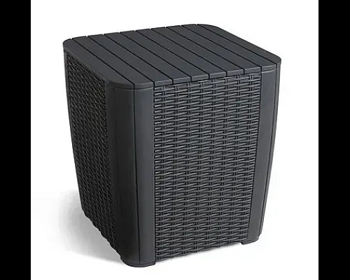 Стіл-скриня Keter Luzon round wicker 39 х 39, графіт