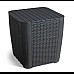 Стіл-скриня Keter Luzon round wicker 39 х 39, графіт