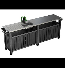 Стіл для  барбекю Keter Unity Chef 415 л, графіт