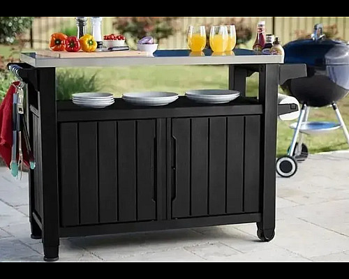 Стіл для  барбекю Keter Unity XL 207 л, графіт
