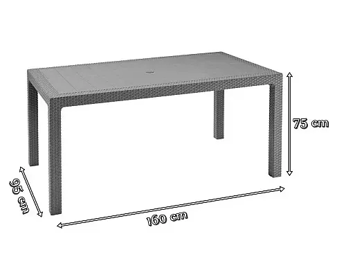 Стіл садовий Keter Melody 160 х 94 см, коричневий