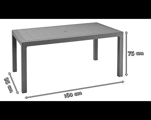Стіл садовий Keter Melody 160 х 94 см, коричневий
