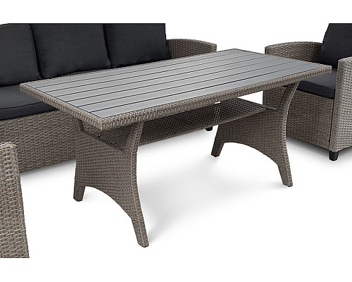 Комплект садових меблів Di Volio Genova Сірий/Графітовий