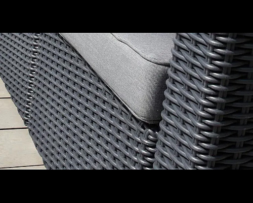 Диван садовий Keter California 2-місний з подушками, графіт