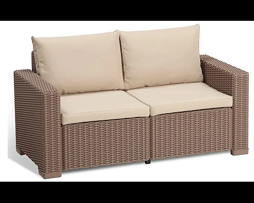 Диван садовий Keter California 2-місний з подушками, капучино