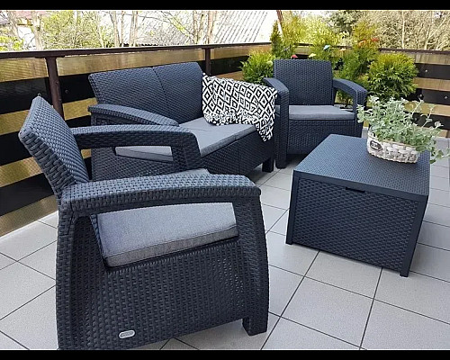 Комплект меблів Keter Corfu II 4-місний, графіт