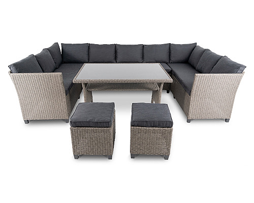 Комплект садових меблів Di Volio Livorno 10-місний, сірий