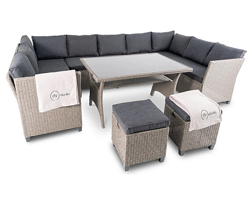 Комплект садових меблів Di Volio Livorno 10-місний, сірий
