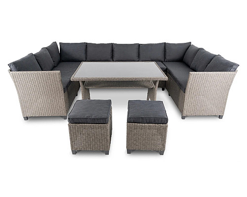 Комплект садових меблів Di Volio Livorno 10-місний, сірий
