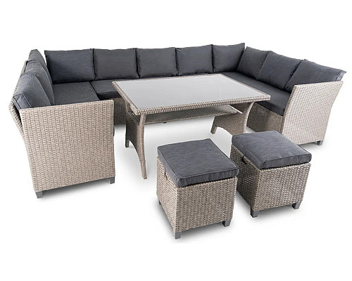 Комплект садових меблів Di Volio Livorno 10-місний, сірий