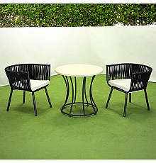 Комплект садових меблів Greengard Лінеа Рт-20190, чорно-бежевий