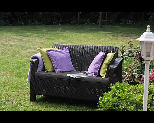 Диван садовий Keter Corfu II Love 2-місний, коричневий