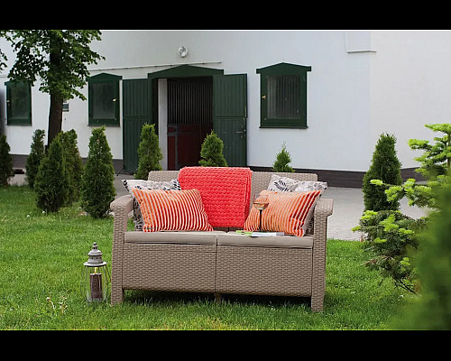 Диван садовий Keter Corfu II Love 2-місний, капучино