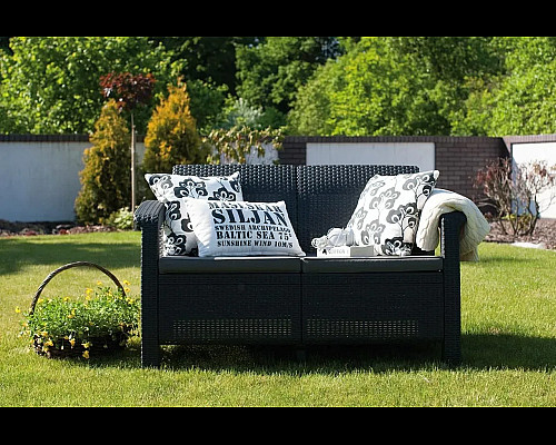 Диван садовий Keter Corfu II Love 2-місний, графіт