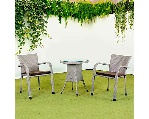 Комплект садових меблів Greengard Терра Рт-20191-3, сірий