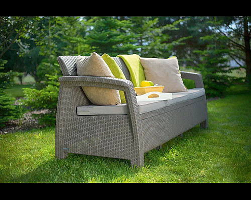 Диван садовий Keter Claire II Max Love 3-місний, капучино