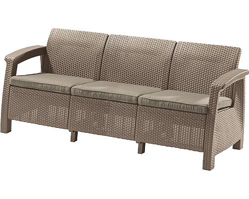 Диван садовий Keter Claire II Max Love 3-місний, капучино