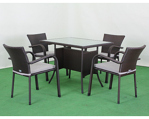 Комплект садових меблів Greengard Комфорт 120 Рт-20120, коричневий