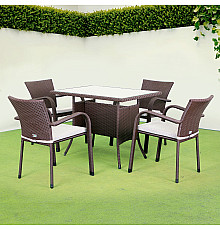 Комплект садових меблів Greengard Комфорт 120 Рт-20120-6, коричневий 