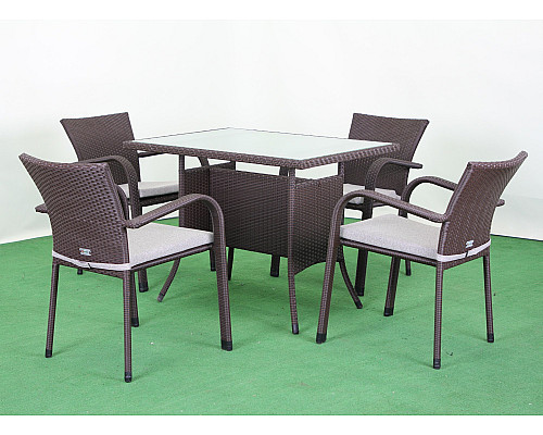Комплект садових меблів Greengard Комфорт 120 Рт-20120-6, коричневий