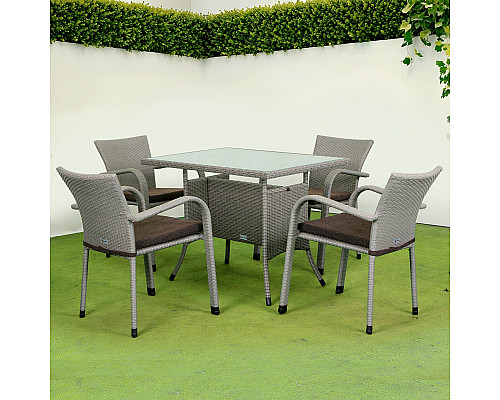 Комплект садових меблів Greengard Комфорт 120 Рт-20120-4, сірий