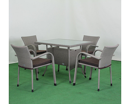 Комплект садових меблів Greengard Комфорт 120 Рт-20120-4, сірий
