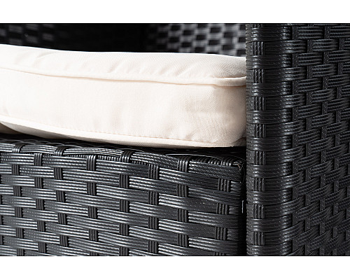 Комплект садових меблів Di Volio VERONA 6-місний, чорно-кремовий