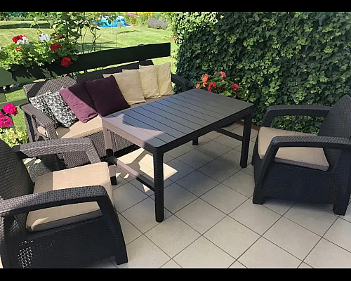 Стіл садовий Keter Lyon 120 x 73 см, коричневий