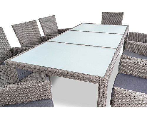 Комплект садових меблів Di Volio VERONA 8-місний, сірий