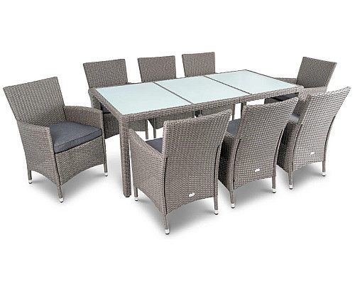 Комплект садових меблів Di Volio VERONA 8-місний, сірий