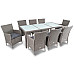 Комплект садових меблів Di Volio VERONA 8-місний, сірий
