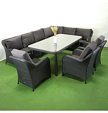 Комплект садових меблів Greengard Версаль Рт-20215-2, коричнево-чорний