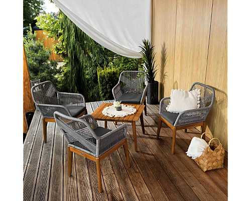 Комплект садових меблів Di Volio Piago 4-місний, сіро-коричневий