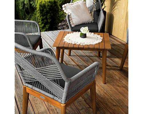 Комплект садових меблів Di Volio Piago 4-місний, сіро-коричневий