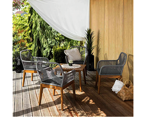 Комплект садових меблів Di Volio Piago 4-місний, сіро-коричневий