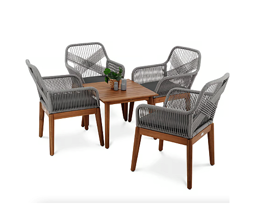 Комплект садових меблів Di Volio Piago 4-місний, сіро-коричневий