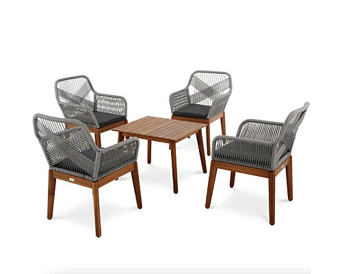 Комплект садових меблів Di Volio Piago 4-місний, сіро-коричневий