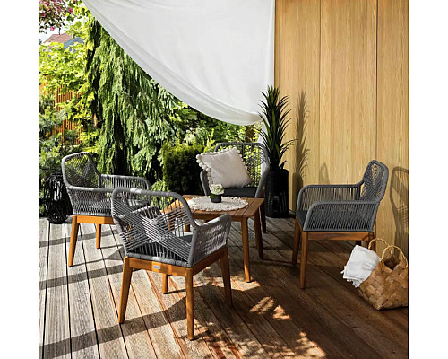 Комплект садових меблів Di Volio Piago 4-місний, сіро-коричневий